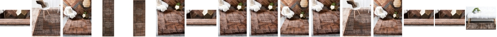 Bayshore Home Linport Lin5 Chocolate Brown Area Rug Collection